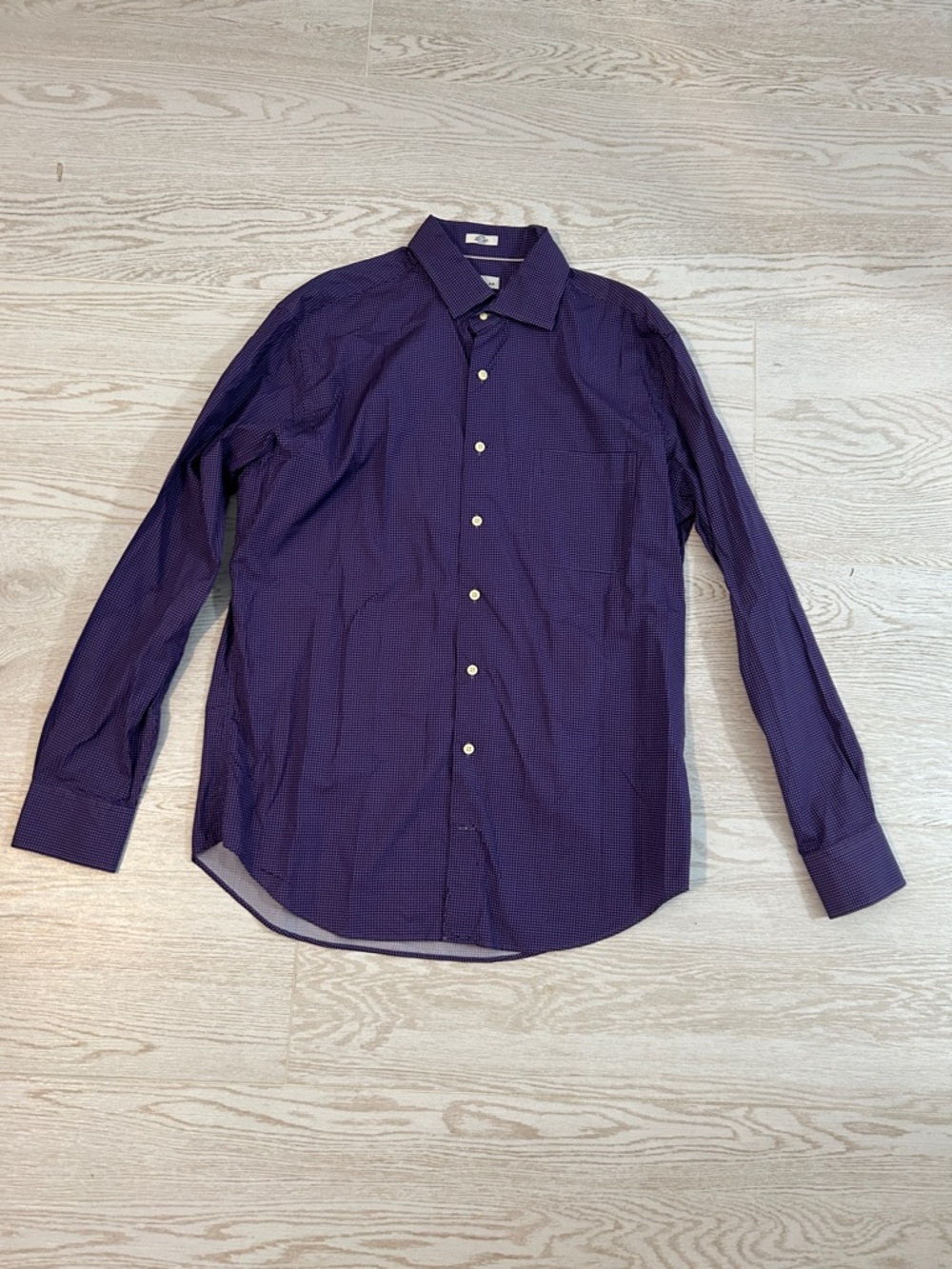 Men's Purple Long-Sleeve Button-Up Shirt